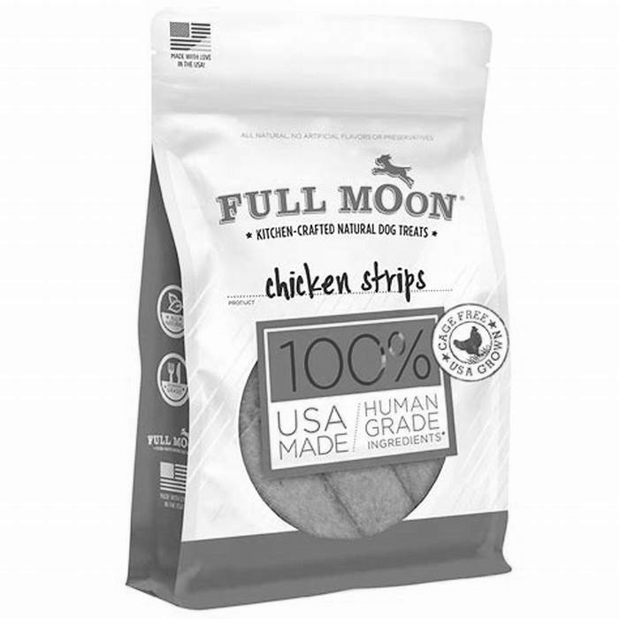 full moon chicken strips dog treats