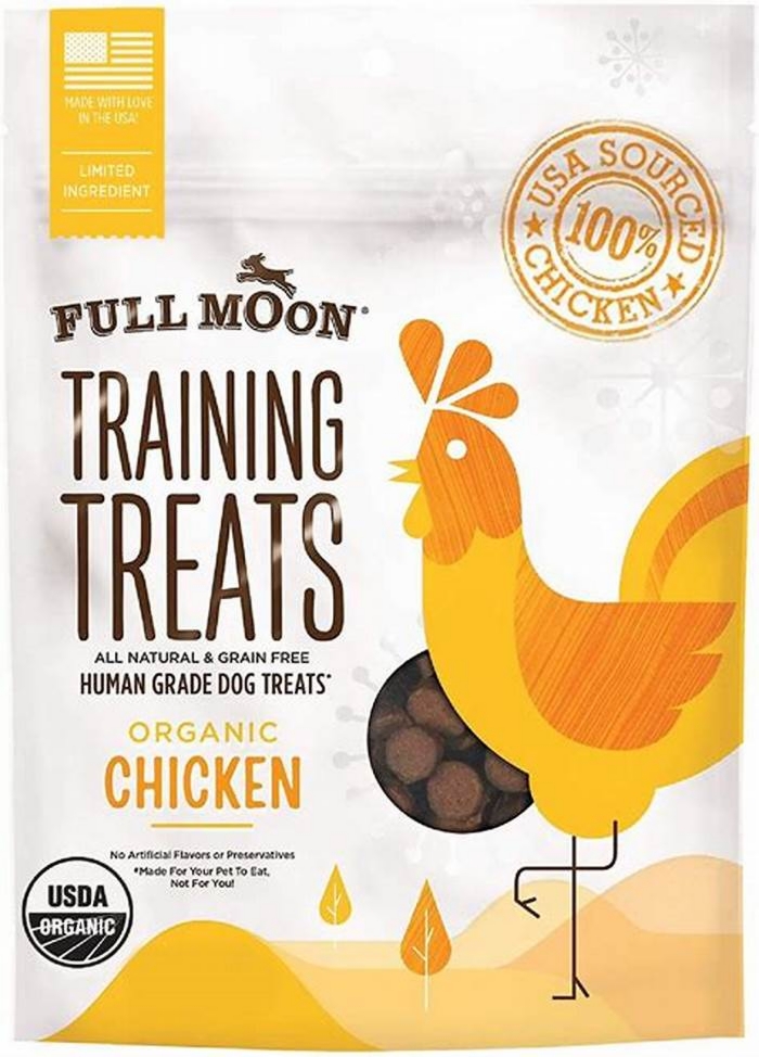 full moon organic chicken training grain free dog treats