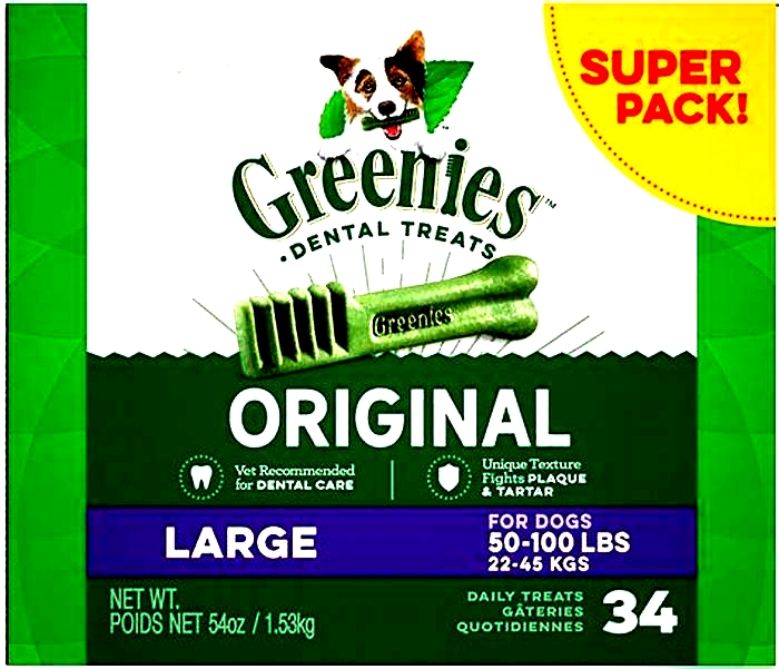 greenies large dental dog treats 34 count