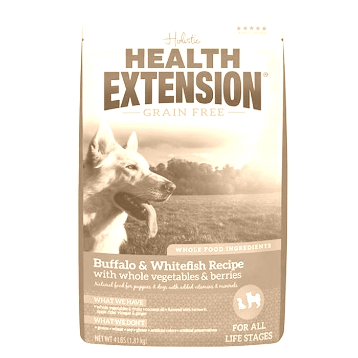 health extension dog food buffalo and whitefish